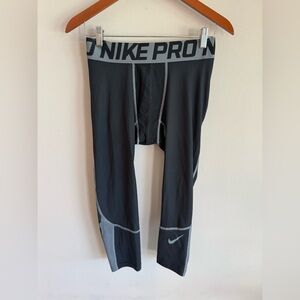 Nike Pro Gray and Black Athletic Band compression pants